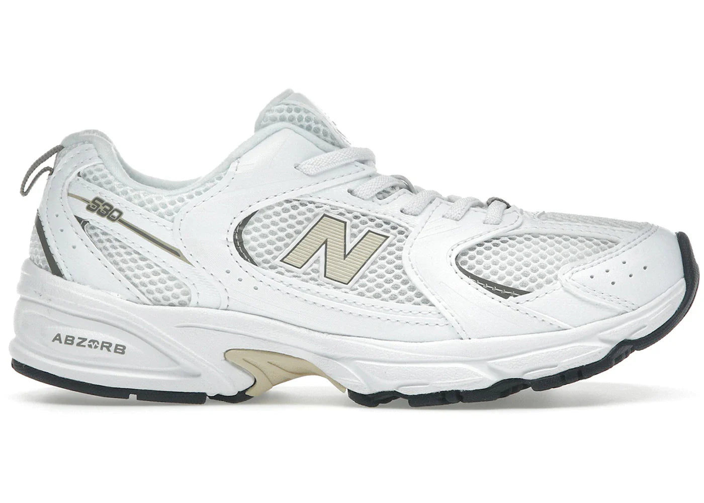 New Balance 530 Bungee Lace Nb White Khaki Ps