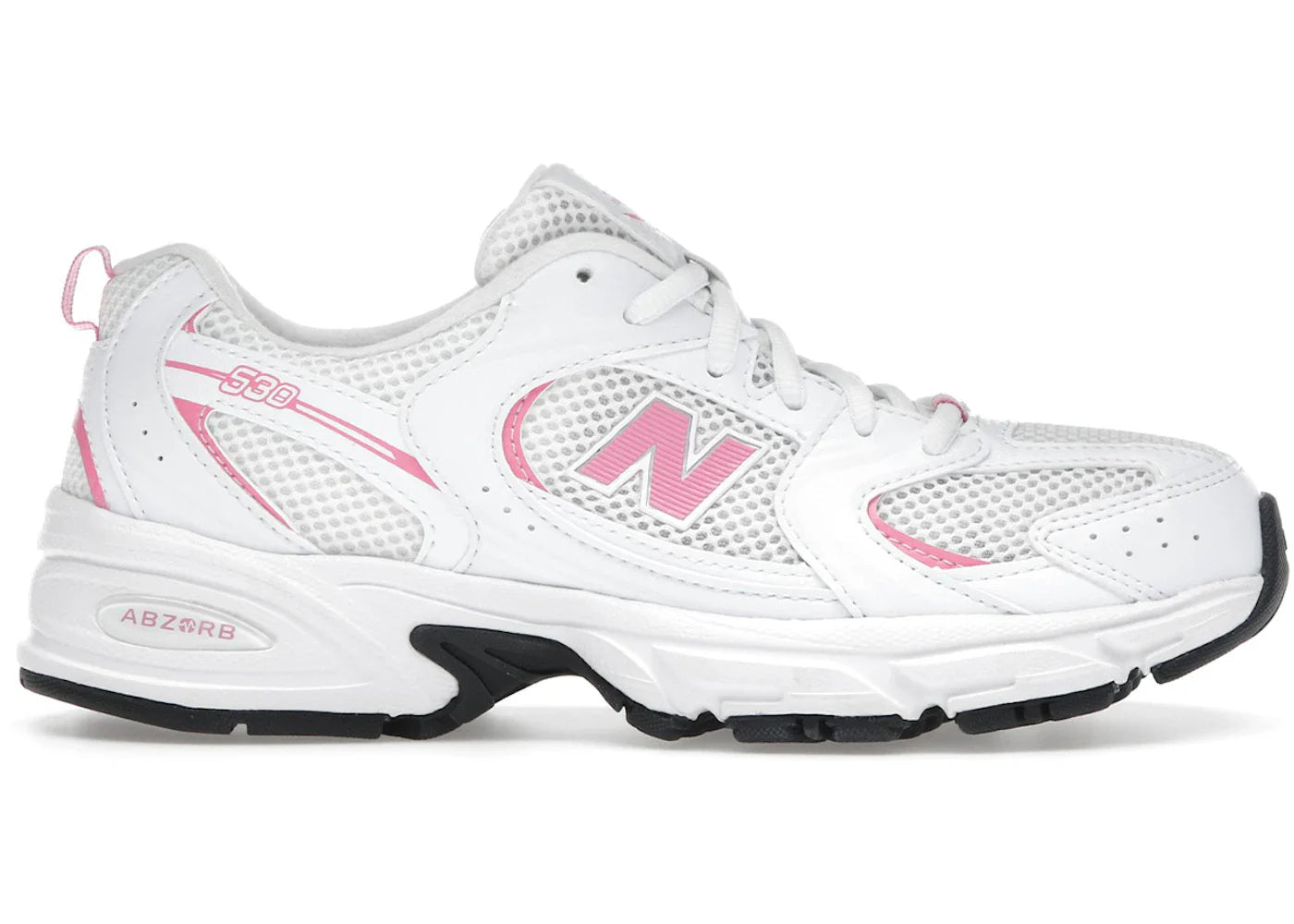New Balance 530 Lace White Signal Pink Gs
