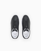 Sneakers in pelle con suola in gomma e tallone a contrasto Slide 2
